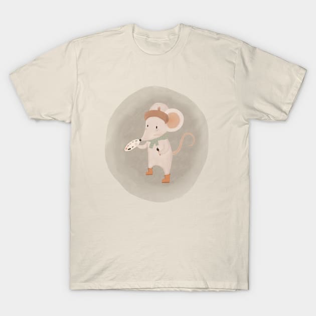 Painter Mouse T-Shirt by sadsquatch